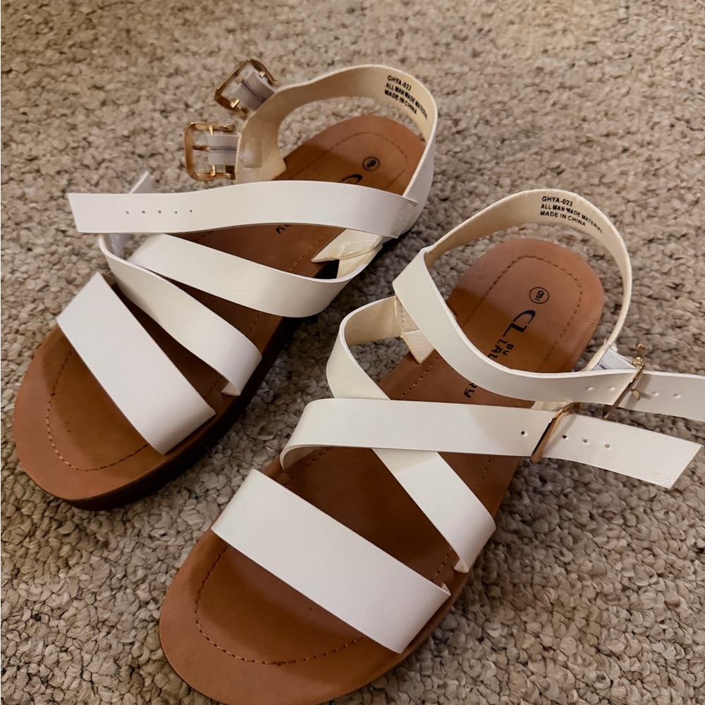 CL by Chinese Laundry White Strappy Sandals